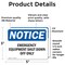 Signmission Emergency Equipment Shut Down Off Only, 5 in W x Rectangle, Vinyl Decal OS-2PACK-NS-D-35-L-11785 - alternate 3
